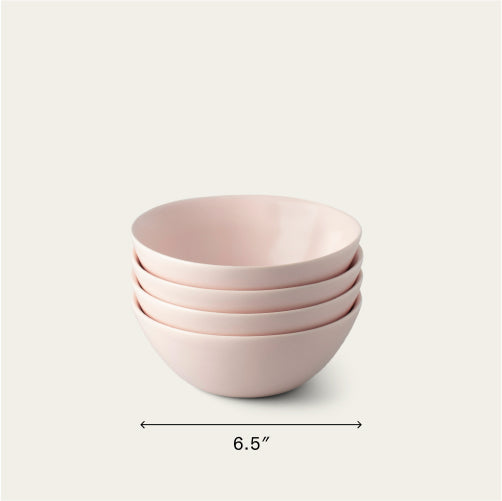 Breakfast bowls dinnerware by Fable Home, shown in a blushpink finish. – #blushpink