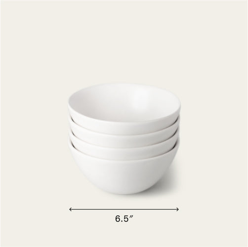 Breakfast bowls dinnerware by Fable Home, shown in a cloudwhite finish. – #cloudwhite