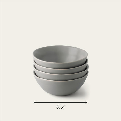 Breakfast bowls dinnerware by Fable Home, shown in a dovegray finish. – #dovegray