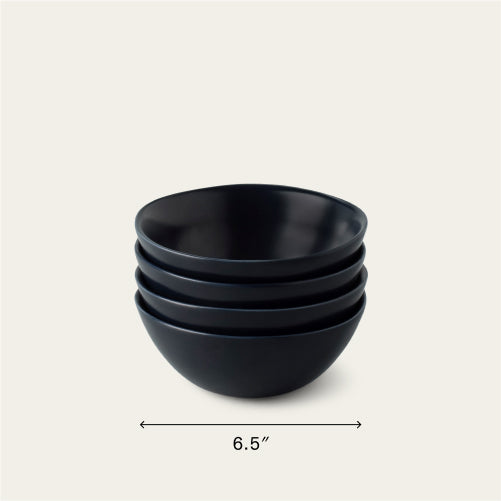 Breakfast bowls dinnerware by Fable Home, shown in a midnightblue finish. – #midnightblue