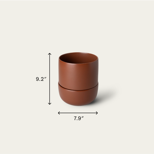 Planter planters by Fable Home, shown in a large/burntsienna finish. – #large/burntsienna