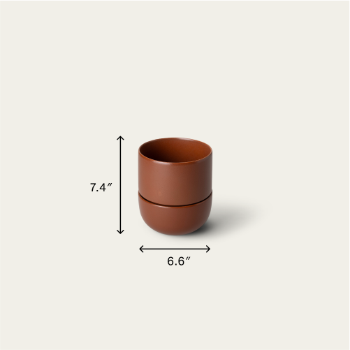 Planter planters by Fable Home, shown in a medium/burntsienna finish. – #medium/burntsienna