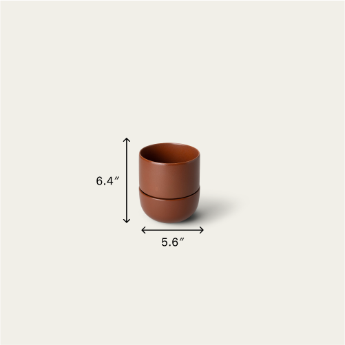 Planter planters by Fable Home, shown in a small/burntsienna finish. – #small/burntsienna