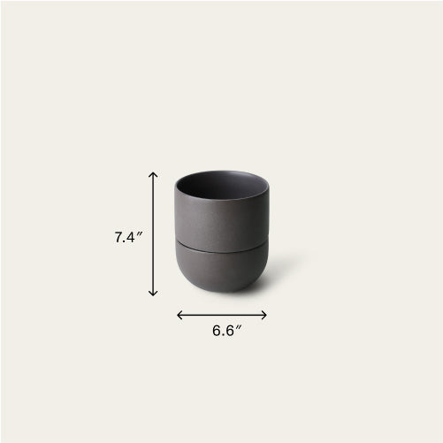Medium planter planters by Fable Home, shown in a medium/granitegray finish. – #medium/granitegray