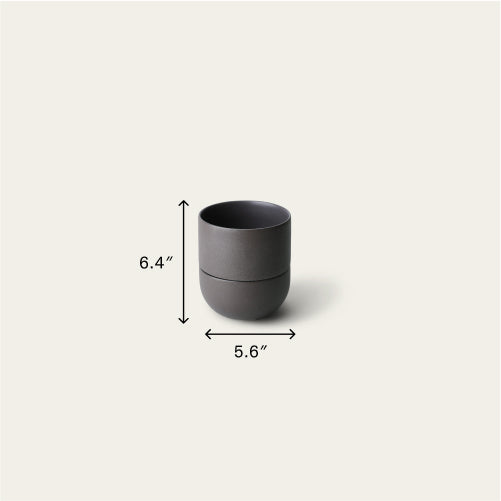 Small planter planters by Fable Home, shown in a small/granitegray finish. – #small/granitegray