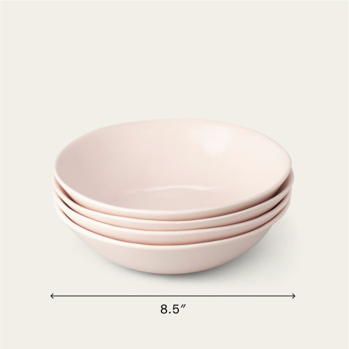 Pasta bowls dinnerware by Fable Home, shown in a blushpink finish. – #blushpink