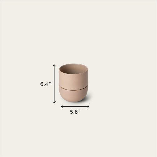 Planter planters by Fable Home, shown in a small/shorelinesand finish. – #small/shorelinesand