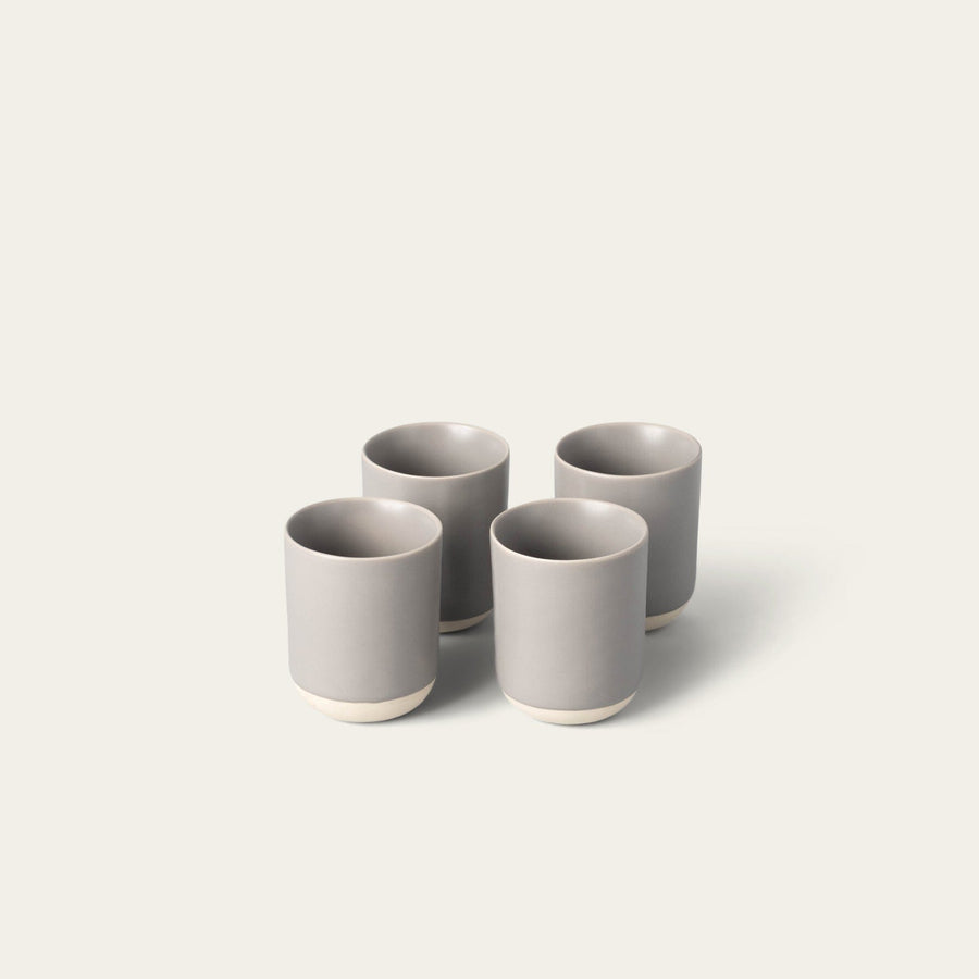 Cappuccino cups drinkware by Fable Home, shown in a dovegray finish. – #dovegray