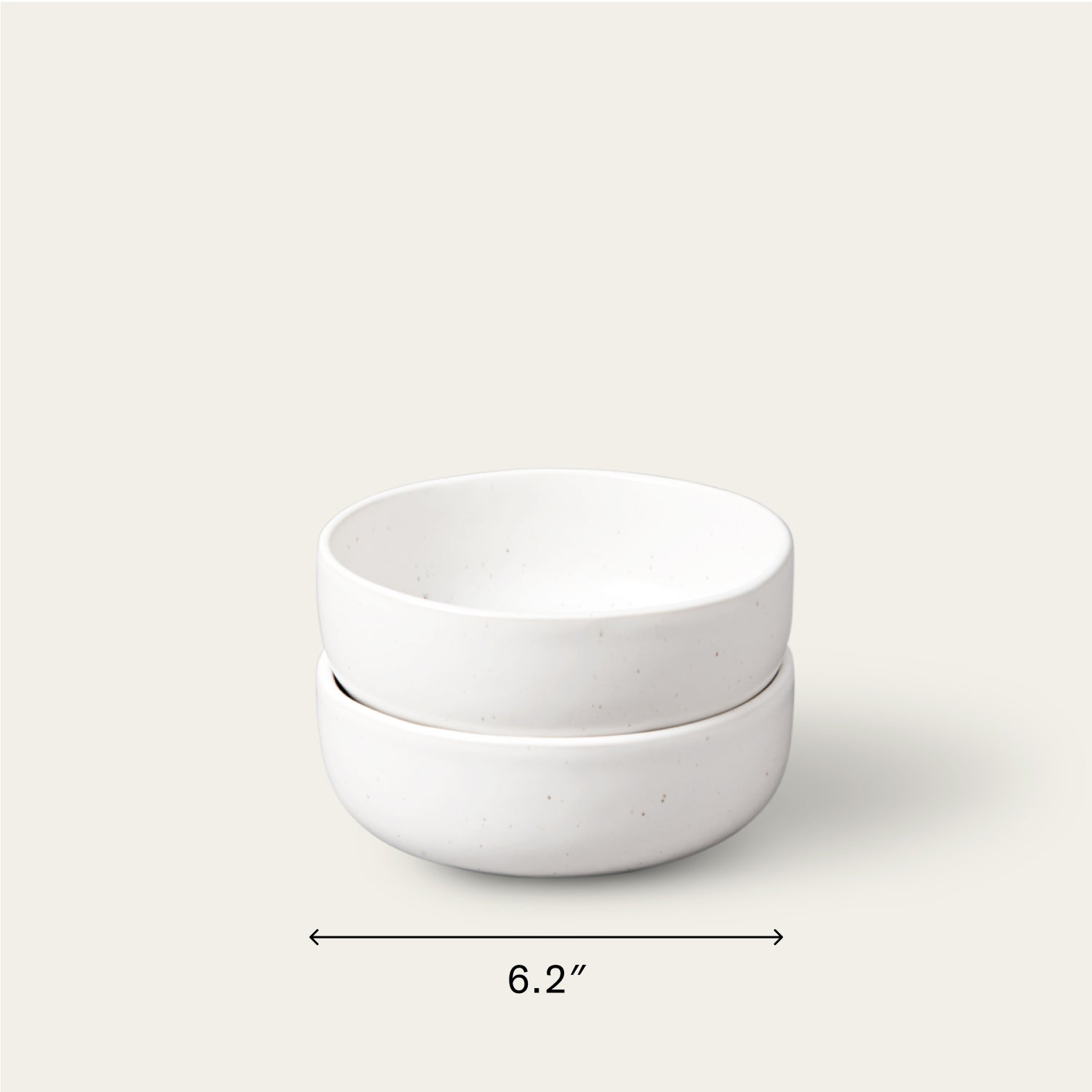 Cereal bowls dinnerware by Fable Home, shown in a speckledwhite finish. – #speckledwhite