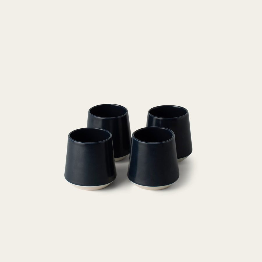 Cups drinkware by Fable Home, shown in a midnightblue finish. – #midnightblue