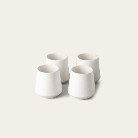 Cups drinkware by Fable Home, shown in a speckledwhite finish. – #speckledwhite