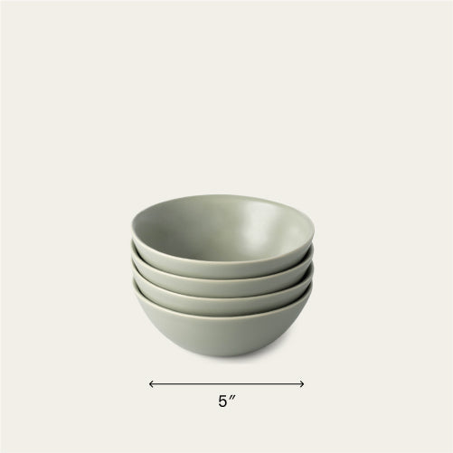 Dessert bowls dinnerware by Fable Home, shown in a beachgrassgreen finish. – #beachgrassgreen