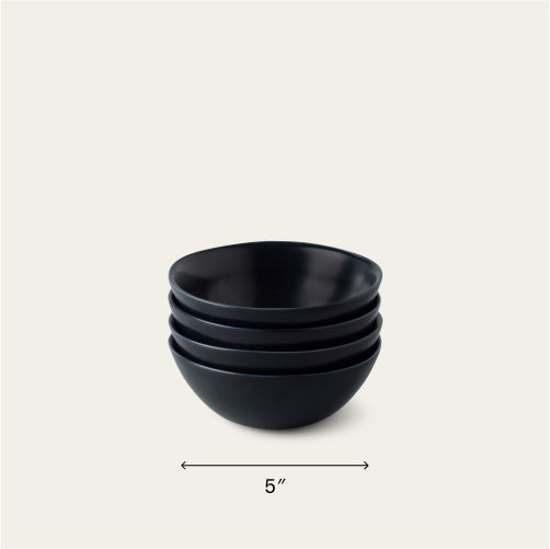 Dessert bowls dinnerware by Fable Home, shown in a midnightblue finish. – #midnightblue