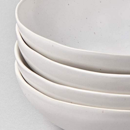 Dinnerware set bundles by Fable Home, shown in a speckledwhite finish. – #speckledwhite