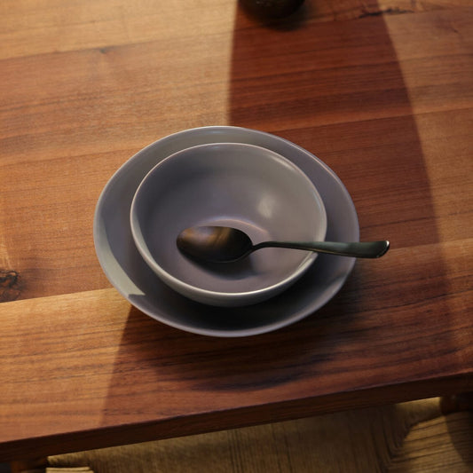 Flatware set flatware by Fable Home, shown in a matteblack finish. – #matteblack