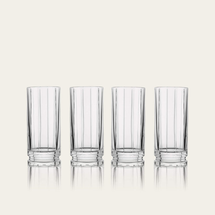 Highball glasses glassware by Fable Home, shown in a clear finish. – #clear