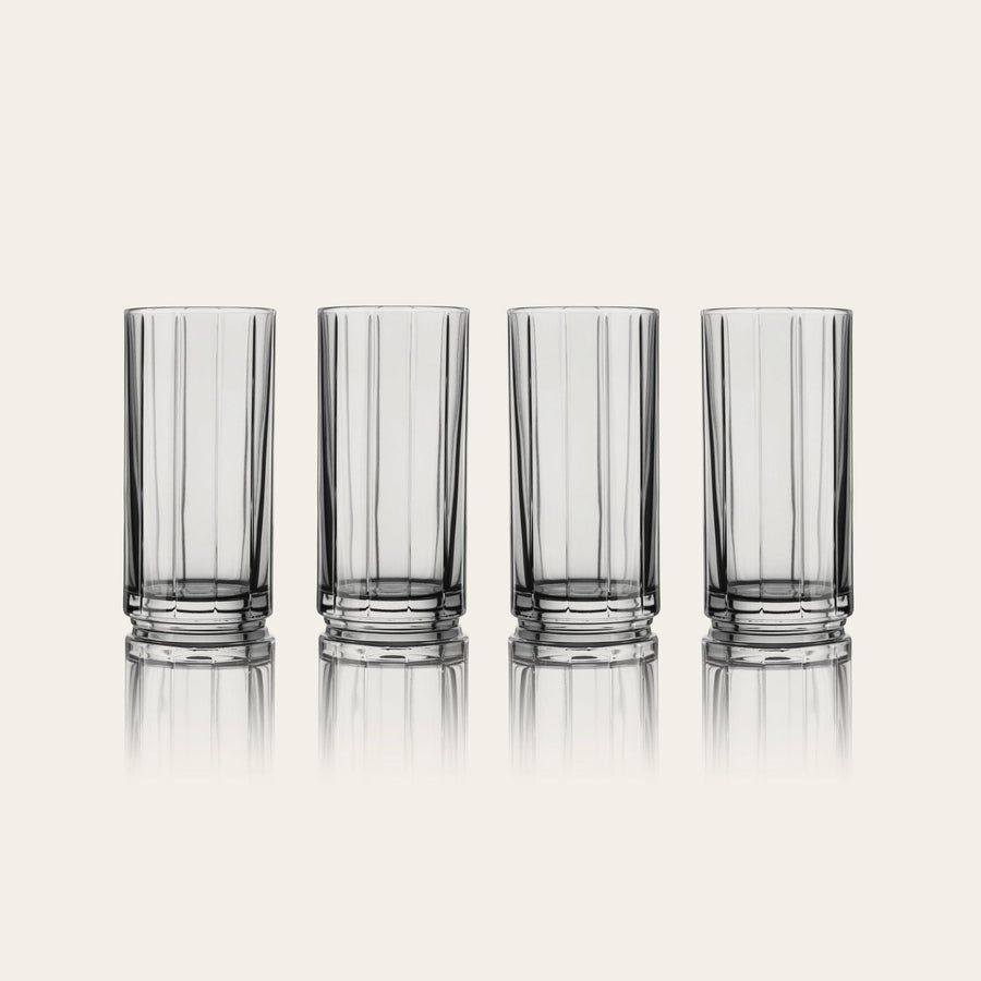Highball glasses glassware by Fable Home, shown in a smokegray finish. – #smokegray