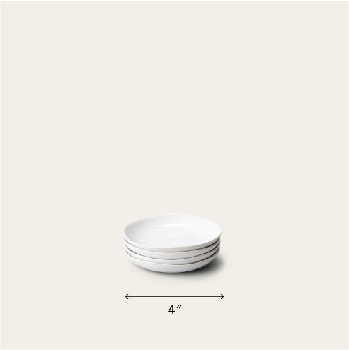 Little plates dinnerware by Fable Home, shown in a pearlwhite finish. – #pearlwhite