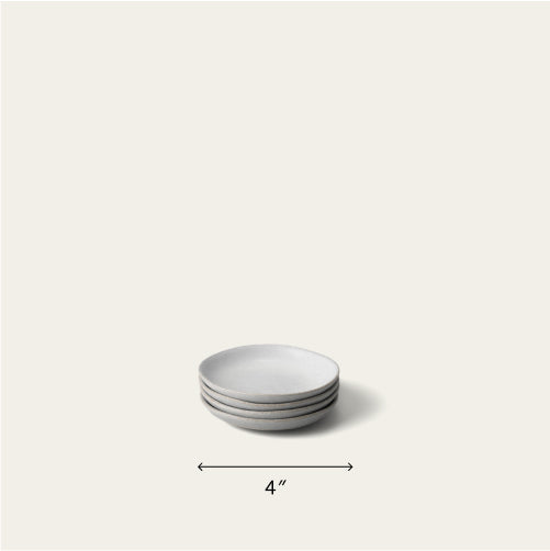 Little plates dinnerware by Fable Home, shown in a stoneblue finish. – #stoneblue