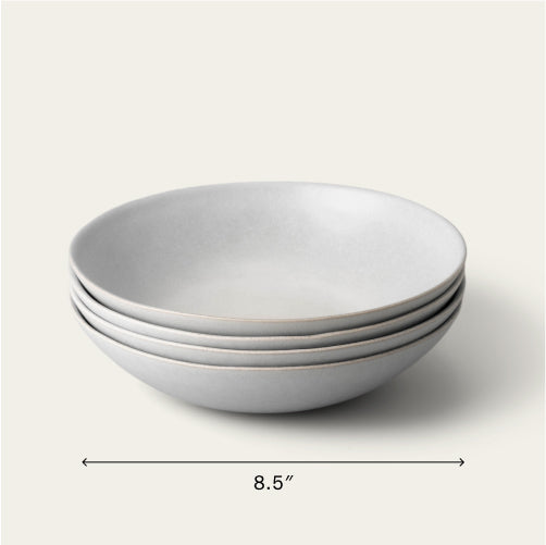 Pasta bowls dinnerware by Fable Home, shown in a stoneblue finish. – #stoneblue