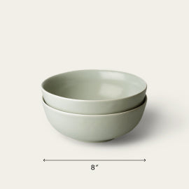 Ramen bowls dinnerware by Fable Home, shown in a beachgrassgreen finish. – #beachgrassgreen