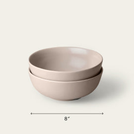 Ramen bowls dinnerware by Fable Home, shown in a deserttaupe finish. – #deserttaupe