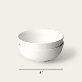 Ramen bowls dinnerware by Fable Home, shown in a speckledwhite finish. – #speckledwhite