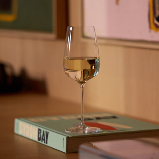 Sauvignon blanc glasses glassware by Fable Home, shown in a clear finish. – #clear