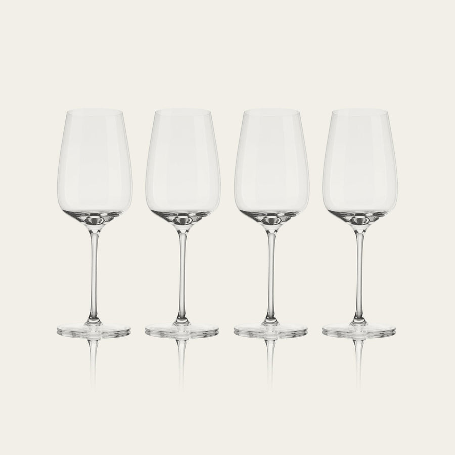 Sauvignon blanc glasses glassware by Fable Home, shown in a clear finish. – #clear