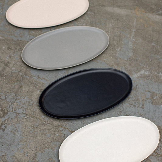 Serving platter set bundles by Fable Home, shown in a speckledwhite finish. – #speckledwhite