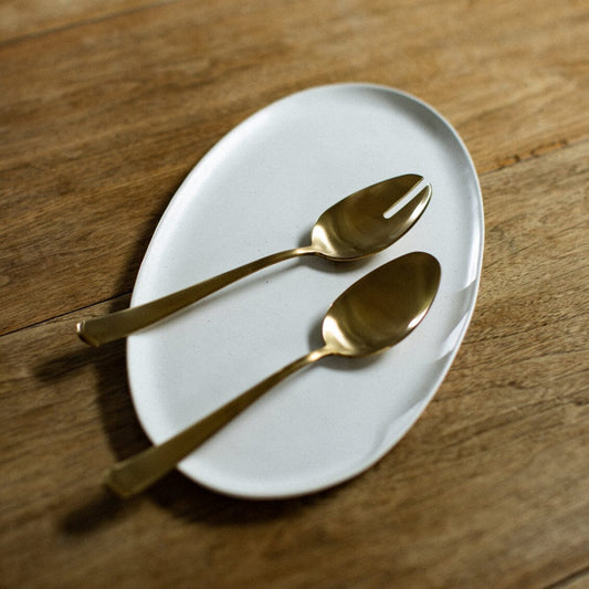 Serving platter set bundles by Fable Home, shown in a speckledwhite finish. – #speckledwhite