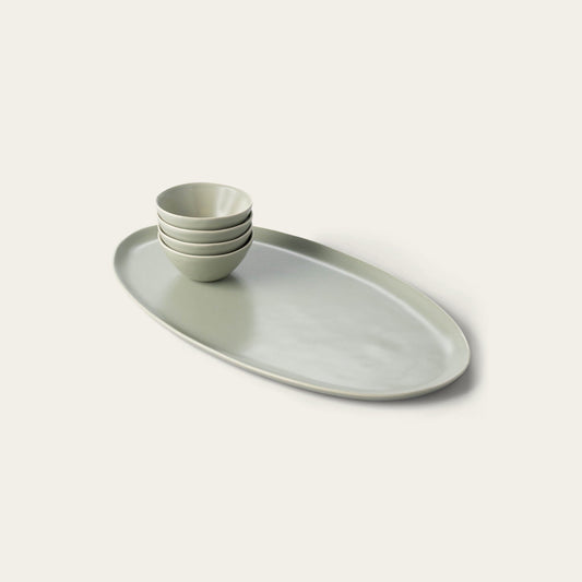 Serving platter set bundles by Fable Home, shown in a beachgrassgreen finish. – #beachgrassgreen