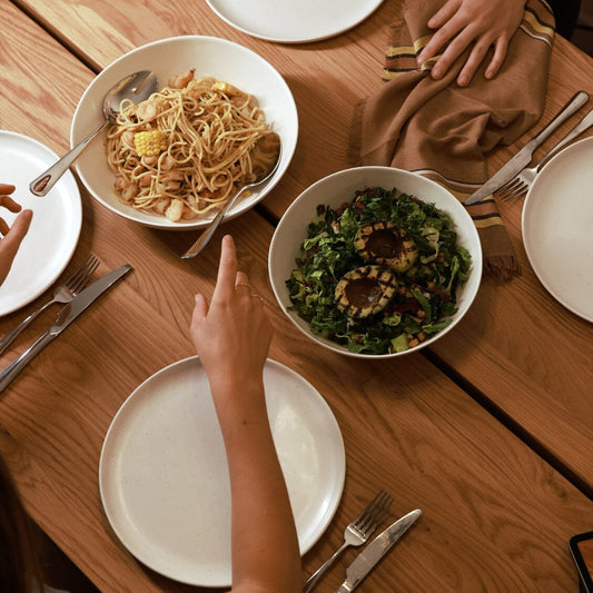 Serving spoons flatware by Fable Home, shown in a polishedsilver finish. – #polishedsilver