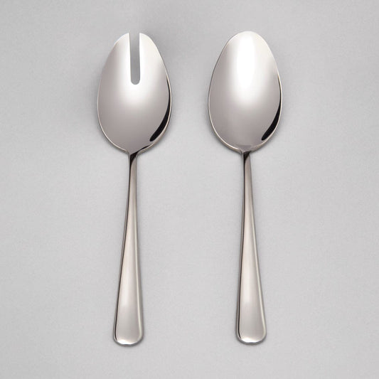 Serving spoons flatware by Fable Home, shown in a polishedsilver finish. – #polishedsilver
