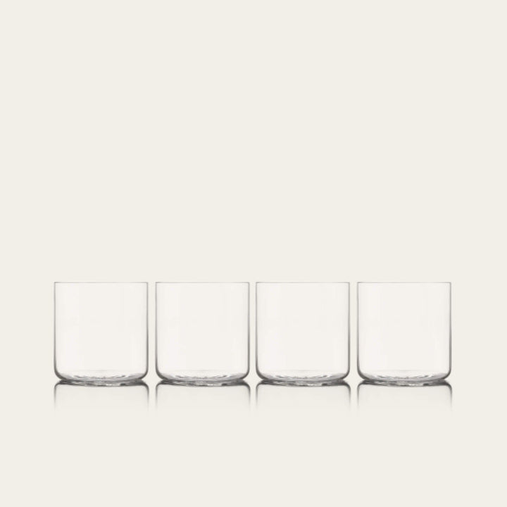 Short glasses pro glassware by Fable Home, shown in a clear finish. – #clear