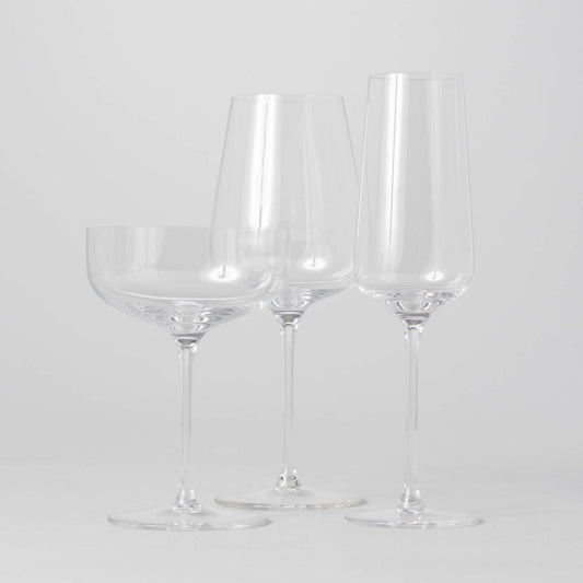 Stemware set bundles by Fable Home, shown in a clear finish. – #clear