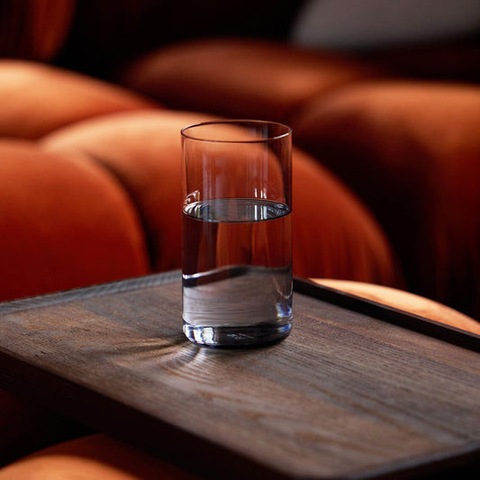Tall glasses pro glassware by Fable Home, shown in a smokegray finish. – #smokegray