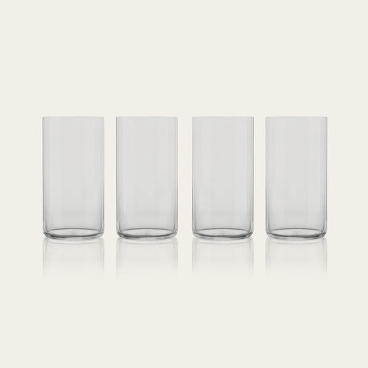 Tall glasses pro glassware by Fable Home, shown in a smokegray finish. – #smokegray