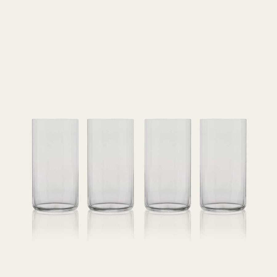 Tall glasses pro glassware by Fable Home, shown in a smokegray finish. – #smokegray