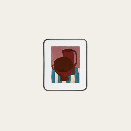 Terracotta Vessels Print - 8 x 10" wall art by Fable Home, shown in a withframe finish. – #withframe