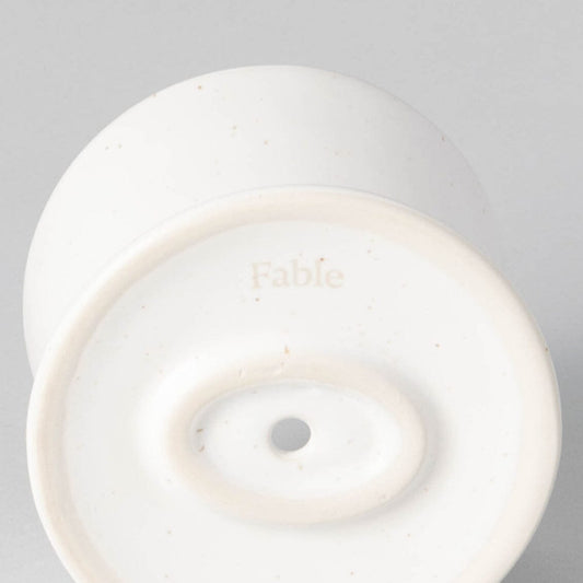 Coffee dripper drinkware by Fable Home, shown in a speckledwhite finish. – #speckledwhite