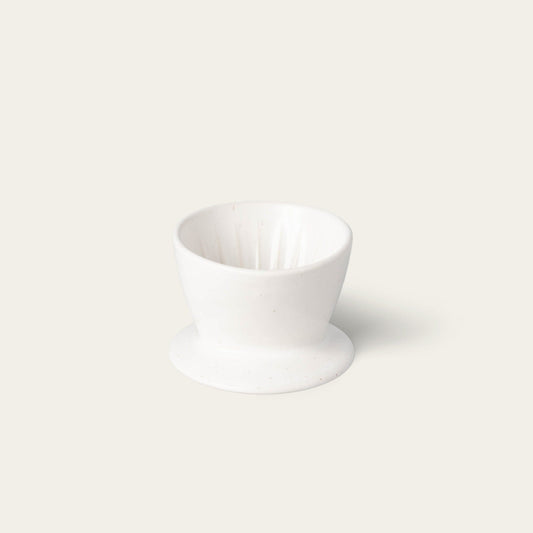 Coffee dripper drinkware by Fable Home, shown in a speckledwhite finish. – #speckledwhite
