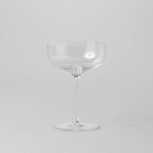 Coupe glasses glassware by Fable Home, shown in a clear finish. – #clear