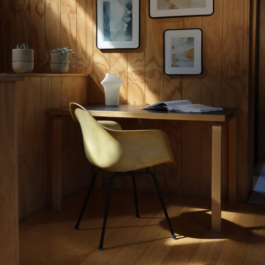 Curve table light lighting by Fable Home, shown in a translucent finish. – #translucent