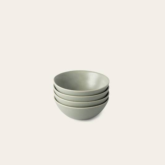 Dessert bowls dinnerware by Fable Home, shown in a beachgrassgreen finish. – #beachgrassgreen