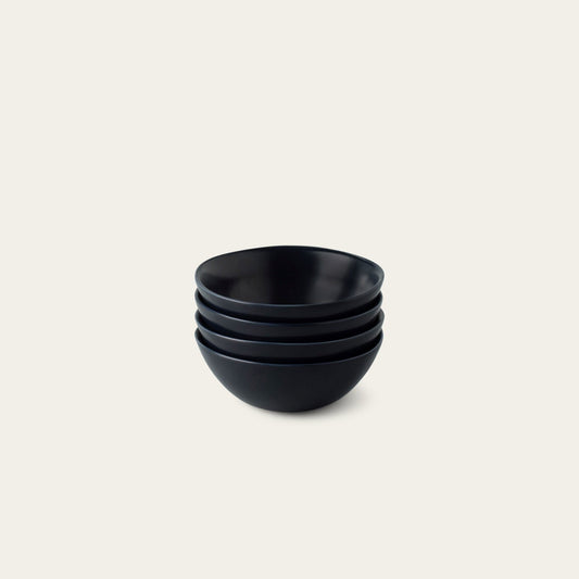 Dessert bowls dinnerware by Fable Home, shown in a midnightblue finish. – #midnightblue