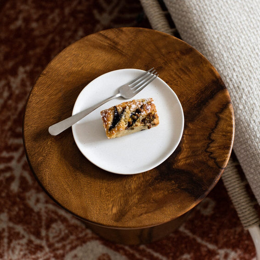 Dessert plates dinnerware by Fable Home, shown in a blushpink finish. – #blushpink