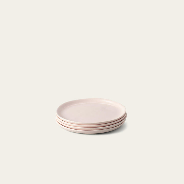 Dessert plates dinnerware by Fable Home, shown in a blushpink finish. – #blushpink