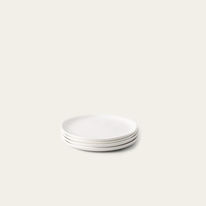 Dessert plates dinnerware by Fable Home, shown in a blushpink finish. – #blushpink