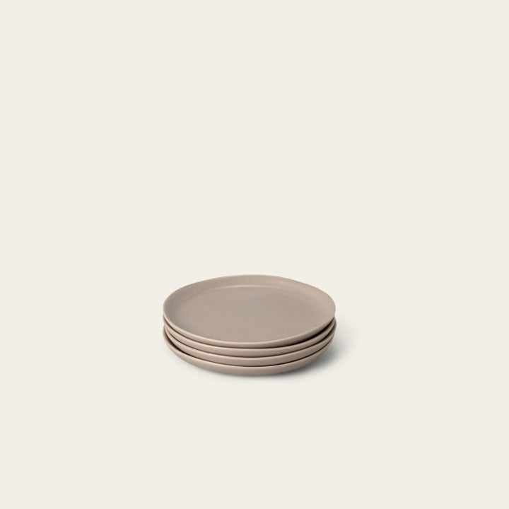 Dessert plates dinnerware by Fable Home, shown in a blushpink finish. – #blushpink